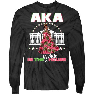 AKA In The White House Kamala Harris AKA Sorority Pride  Tie-Dye Long Sleeve Shirt