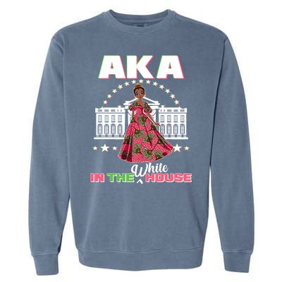 AKA In The White House Kamala Harris AKA Sorority Pride  Garment-Dyed Sweatshirt