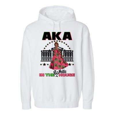 AKA In The White House Kamala Harris AKA Sorority Pride  Garment-Dyed Fleece Hoodie