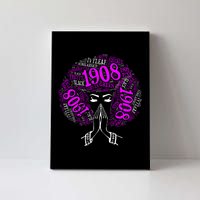 AKA Sorority Alpha 1908 Pretty Girl Canvas