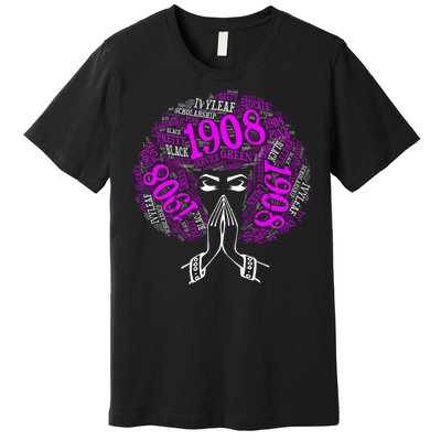 AKA Sorority Alpha 1908 Pretty Girl Premium T-Shirt