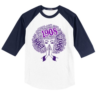 AKA Sorority Alpha 1908 Pretty Girl Baseball Sleeve Shirt