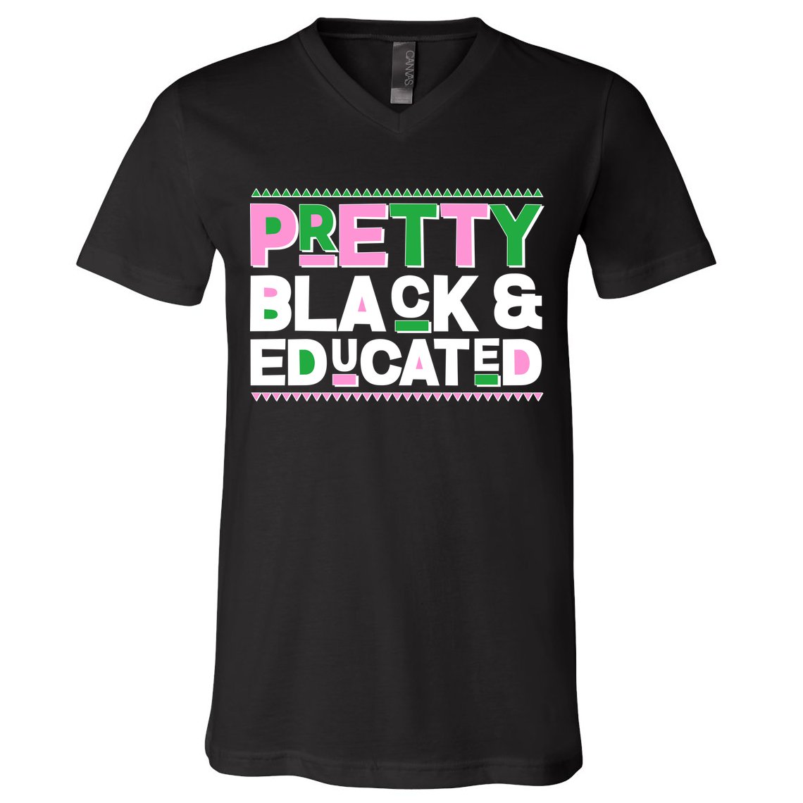 Pretty Black And Educated V-Neck T-Shirt