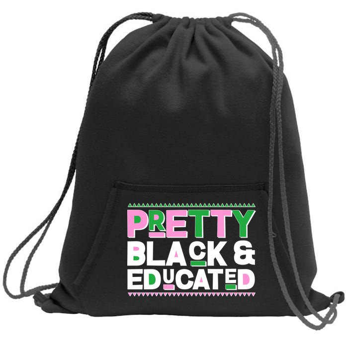 Pretty Black And Educated Sweatshirt Cinch Pack Bag