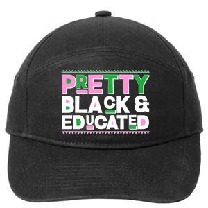 AKA Sorority Pretty Black And Educated 7-Panel Snapback Hat