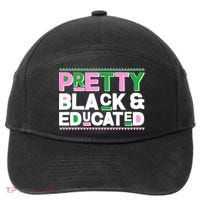 Pretty Black And Educated 7-Panel Snapback Hat