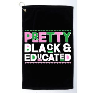 Pretty Black And Educated Platinum Collection Golf Towel