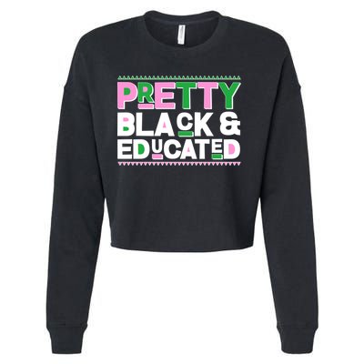 Pretty Black And Educated Cropped Pullover Crew