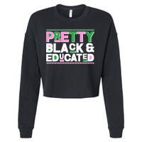 Pretty Black And Educated Cropped Pullover Crew