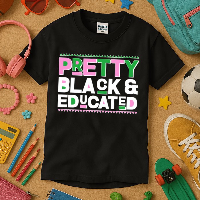 Pretty Black And Educated Kids T-Shirt