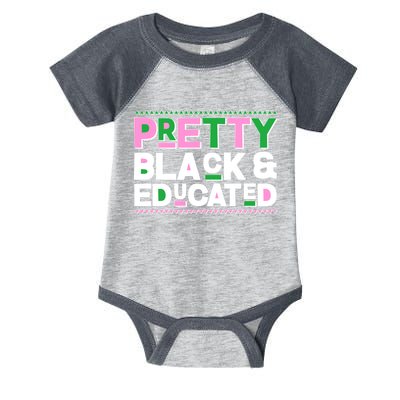 AKA Sorority Pretty Black And Educated Infant Baby Jersey Bodysuit