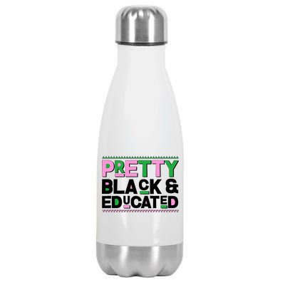 AKA Sorority Pretty Black And Educated Stainless Steel Insulated Water Bottle