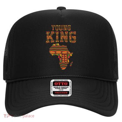 African King Art For Kente Cloth African Print High Crown Mesh Back Trucker Hat