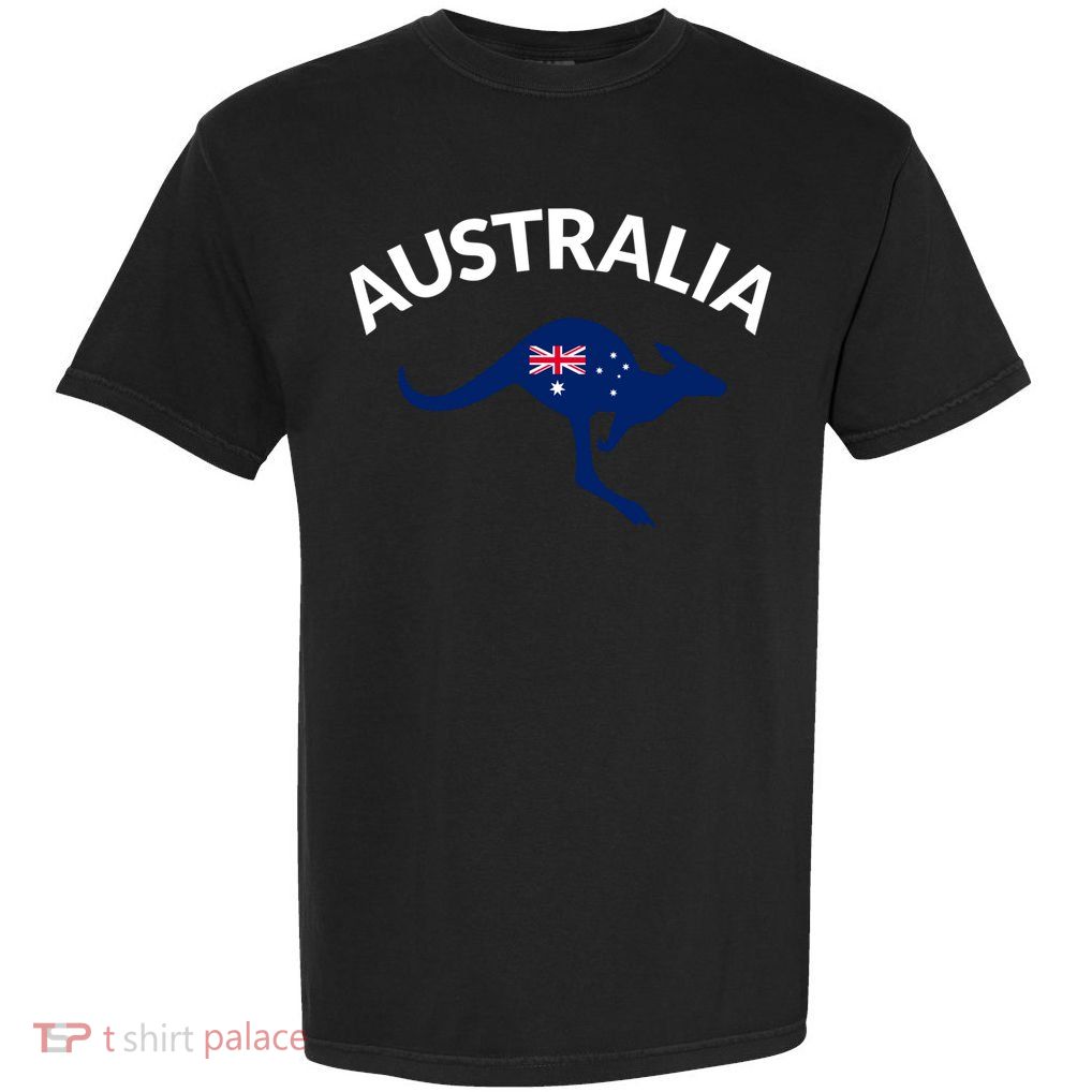 Australian Kangaroo Australia Flag Souvenir Gift Garment-Dyed Heavyweight T-Shirt