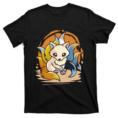 Aroace Kitsune Asexual Aromantic Pride Flag Aro Ace Gay Fox T-Shirt