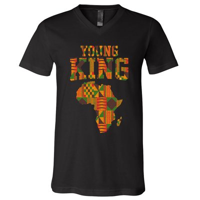 African King Art For Kente Cloth African Print V-Neck T-Shirt