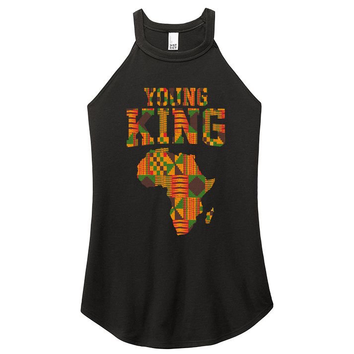 African King Art For Kente Cloth African Print Women's Perfect Tri Rocker Tank
