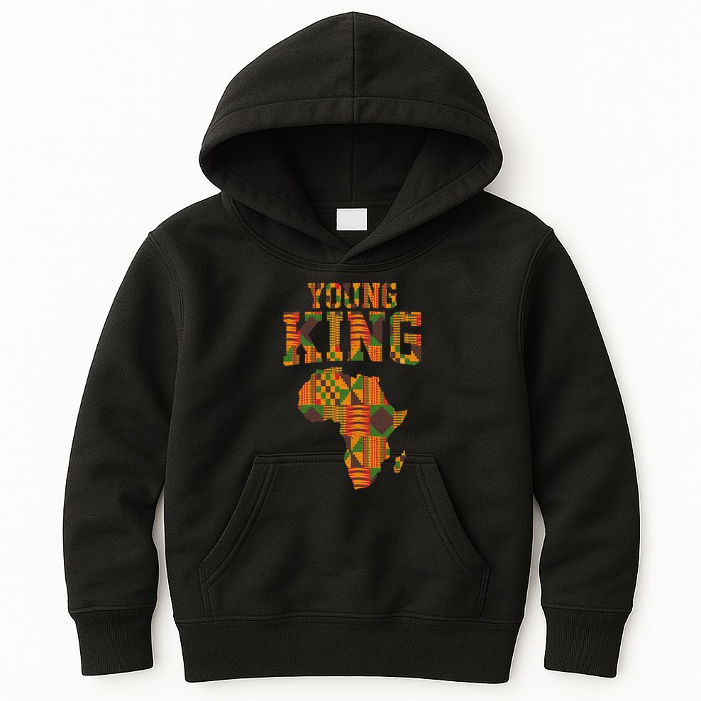African King Art For Kente Cloth African Print Kids Hoodie