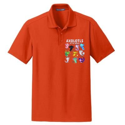 Axolotl Kawaii Axolotls Of The World Axolotl Animals Dry Zone Grid Polo