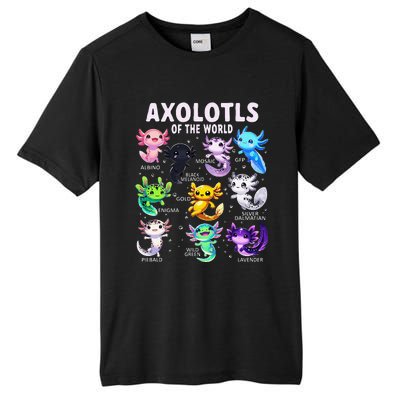 Axolotl Kawaii Axolotls Of The World Axolotl Animals Tall Fusion ChromaSoft Performance T-Shirt