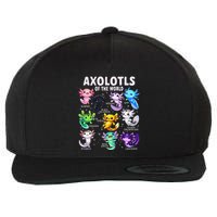 Axolotl Kawaii Axolotls Of The World Axolotl Animals Wool Snapback Cap