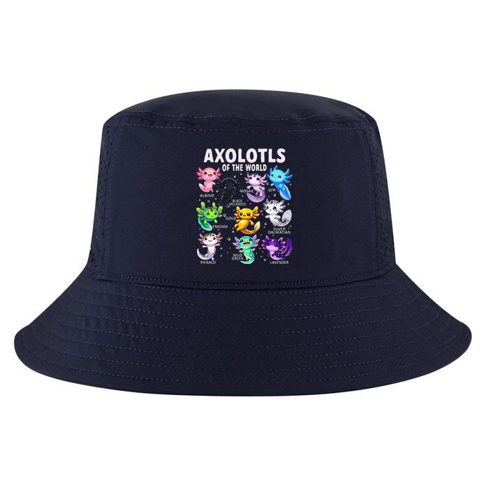 Axolotl Kawaii Axolotls Of The World Axolotl Animals Cool Comfort Performance Bucket Hat