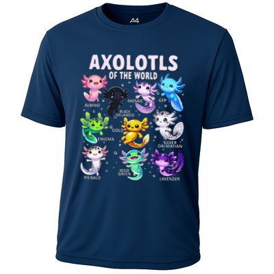 Axolotl Kawaii Axolotls Of The World Axolotl Animals Performance Shirt