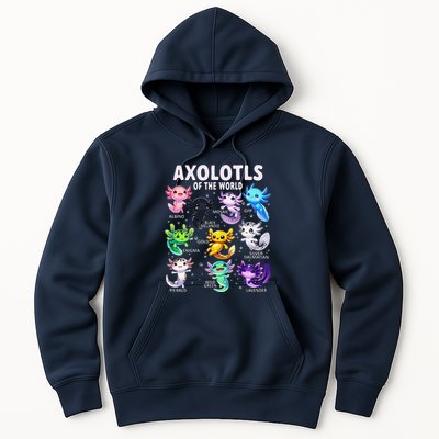 Axolotl Kawaii Axolotls Of The World Axolotl Animals Hoodie