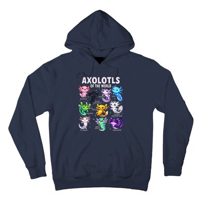 Axolotl Kawaii Axolotls Of The World Axolotl Animals Hoodie