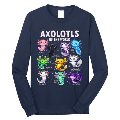 Axolotl Kawaii Axolotls Of The World Axolotl Animals Long Sleeve Shirt