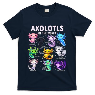 Axolotl Kawaii Axolotls Of The World Axolotl Animals T-Shirt