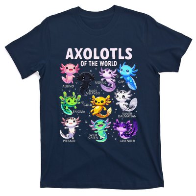 Axolotl Kawaii Axolotls Of The World Axolotl Animals T-Shirt