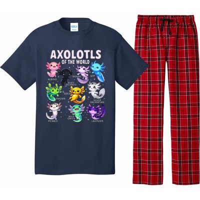 Axolotl Kawaii Axolotls Of The World Axolotl Animals Pajama Set