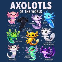Axolotl Kawaii Axolotls Of The World Axolotl Animals 16 in Basic Backpack