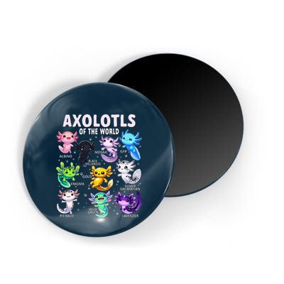 Axolotl Kawaii Axolotls Of The World Axolotl Animals Magnet