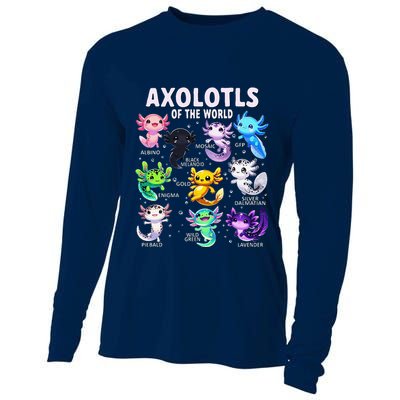 Axolotl Kawaii Axolotls Of The World Axolotl Animals Cooling Performance Long Sleeve Crew