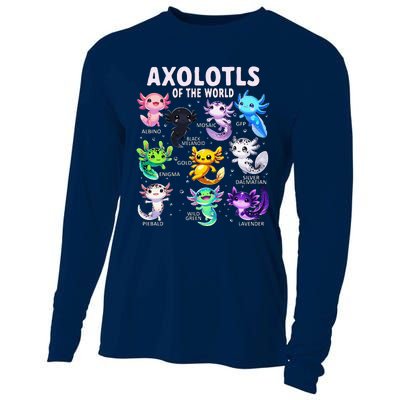 Axolotl Kawaii Axolotls Of The World Axolotl Animals Cooling Performance Long Sleeve Crew