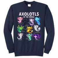 Axolotl Kawaii Axolotls Of The World Axolotl Animals Tall Sweatshirt