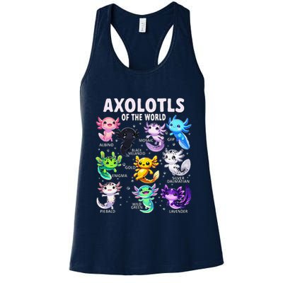 Axolotl Kawaii Axolotls Of The World Axolotl Animals Womens Tank Top