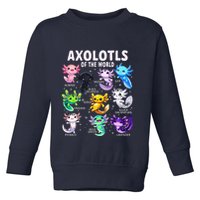 Axolotl Kawaii Axolotls Of The World Axolotl Animals Toddler Sweatshirt