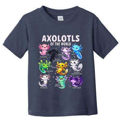 Axolotl Kawaii Axolotls Of The World Axolotl Animals Toddler T-Shirt