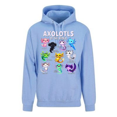 Axolotl Kawaii Axolotls Of The World Axolotl Animals Unisex Surf Hoodie