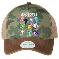 Axolotl Kawaii Axolotls Of The World Axolotl Animals Legacy Tie Dye Trucker Hat