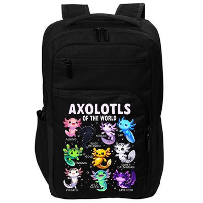 Axolotl Kawaii Axolotls Of The World Axolotl Animals Impact Tech Backpack