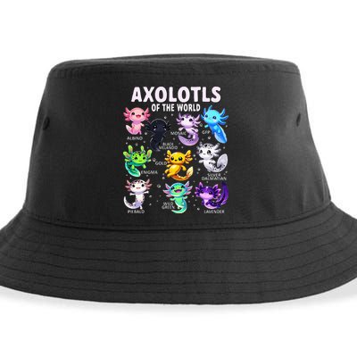 Axolotl Kawaii Axolotls Of The World Axolotl Animals Sustainable Bucket Hat