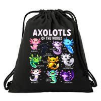 Axolotl Kawaii Axolotls Of The World Axolotl Animals Drawstring Bag