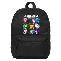 Axolotl Kawaii Axolotls Of The World Axolotl Animals 16 in Basic Backpack
