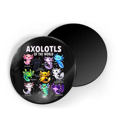 Axolotl Kawaii Axolotls Of The World Axolotl Animals Magnet