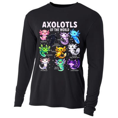 Axolotl Kawaii Axolotls Of The World Axolotl Animals Cooling Performance Long Sleeve Crew