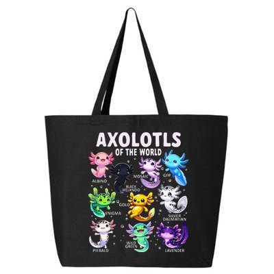 Axolotl Kawaii Axolotls Of The World Axolotl Animals 25L Jumbo Tote